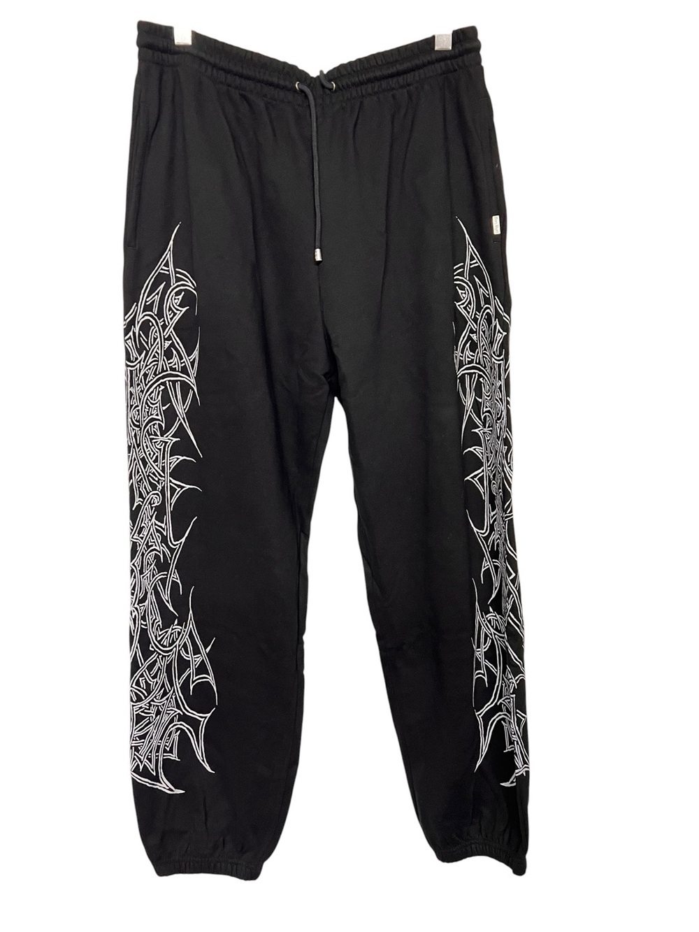 New Mary Wyatt Black Midnight Tribal Metal Sweatpants XL - Picture 4 of 11